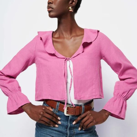 NWT Pink Rosebud Nation LTD Camila Blouse, M and XS - Picture 3 of 6